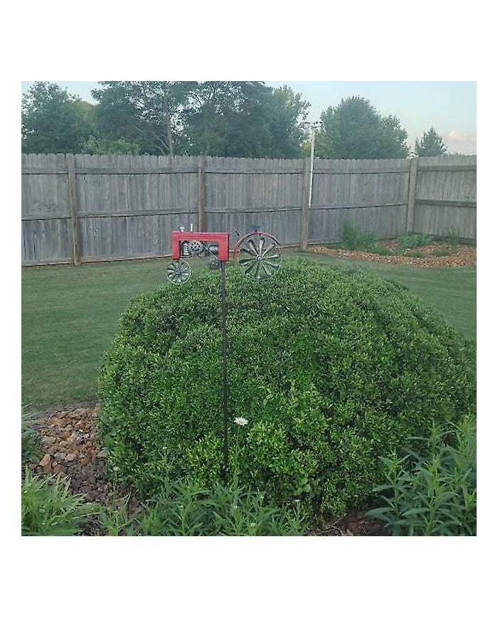 Tracteur Wind Spinner Métal Tracteur Agricole Spinner Hélice Cour Jardin Pieu Moulin À Vent Whirly-Gig, 48 * 32cm