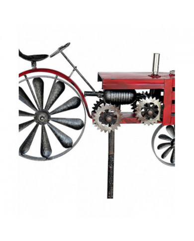 Tracteur Wind Spinner Métal Tracteur Agricole Spinner Hélice Cour Jardin Pieu Moulin À Vent Whirly-Gig, 48 * 32cm