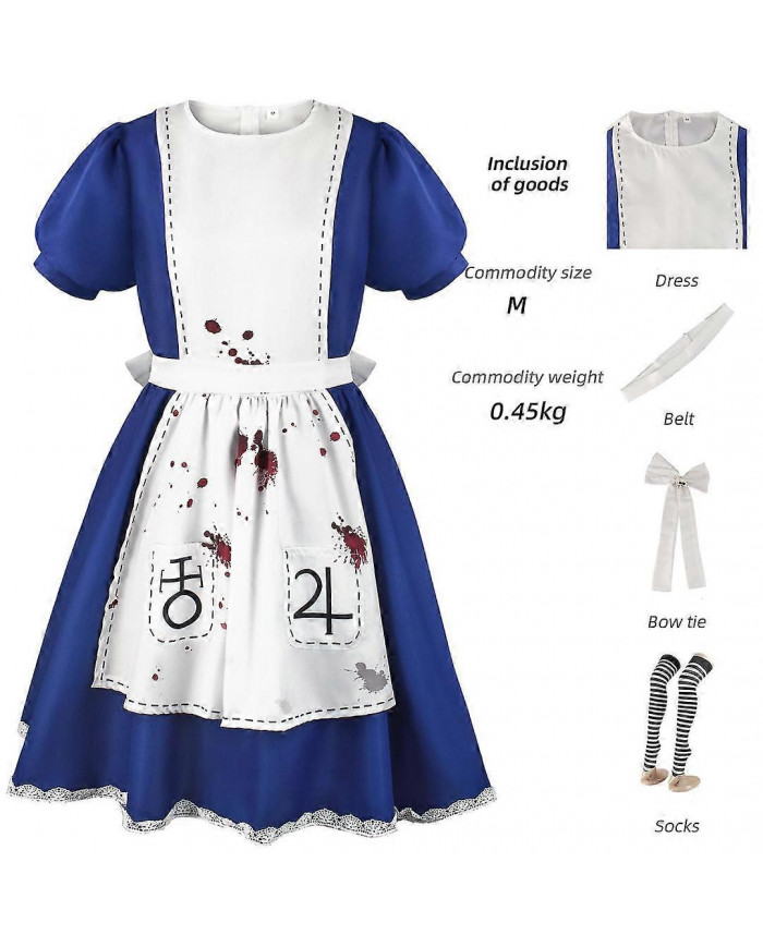 Alice Madness Returns Cosplay Costume Alice Maid Outfit Costume de performance de scène pour femmes