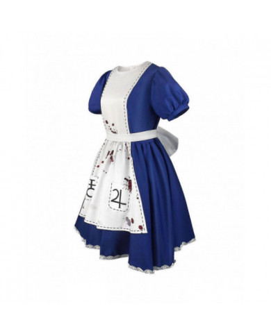 Alice Madness Returns Cosplay Costume Alice Maid Outfit Costume de performance de scène pour femmes