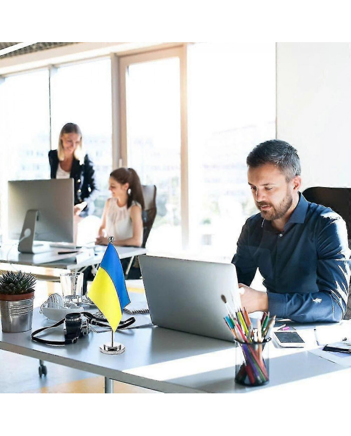 14x21cm Mini drapeau de la Pologne Bannière Réunion Salle de réunion Table Support de bureau Pôle en acier [...]