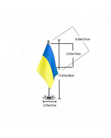 14x21cm Mini drapeau de la Pologne Bannière Réunion Salle de réunion Table Support de bureau Pôle en acier [...]
