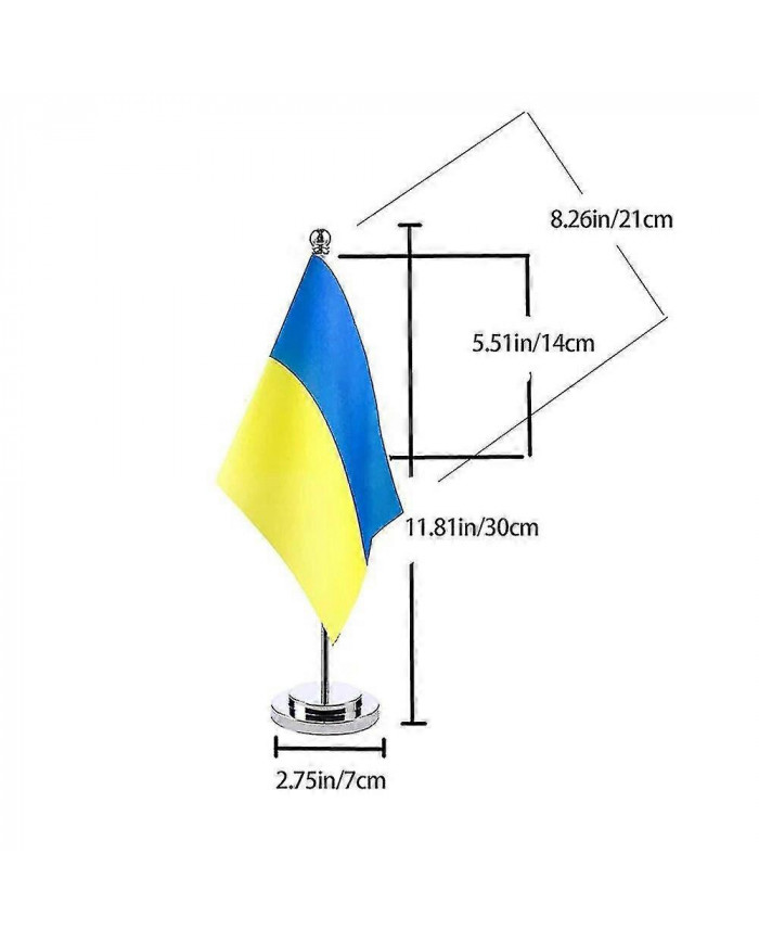 14x21cm Mini drapeau de la Pologne Bannière Réunion Salle de réunion Table Support de bureau Pôle en acier [...]