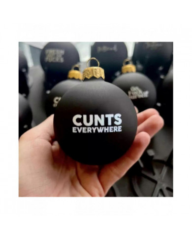 Sweary Bauble Bundle - Paquet de 12, 2024 Ornement de Noël amusant Boule de Noël