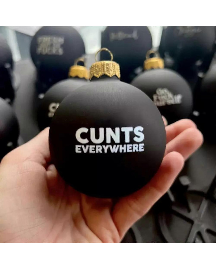 Sweary Bauble Bundle - Paquet de 12, 2024 Ornement de Noël amusant Boule de Noël