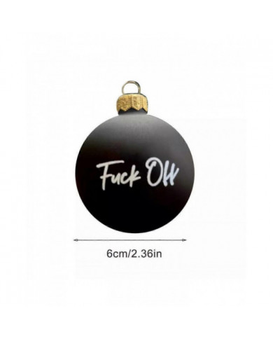 Sweary Bauble Bundle - Paquet de 12, 2024 Ornement de Noël amusant Boule de Noël