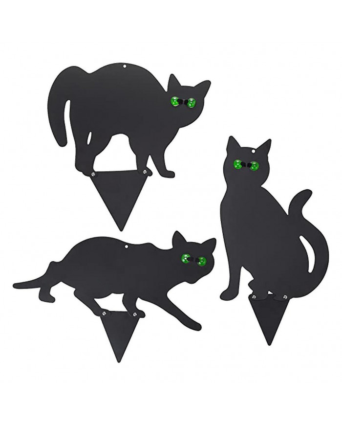 Figurine de chat Ground Insert Decor Set 3 pcs 2d chaton réaliste avec des yeux réfléchissants - MXBC