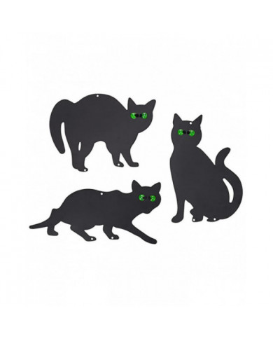 Figurine de chat Ground Insert Decor Set 3 pcs 2d chaton réaliste avec des yeux réfléchissants - MXBC