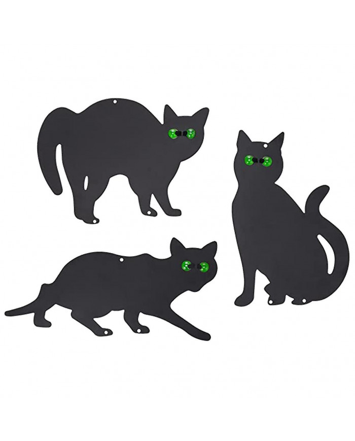 Figurine de chat Ground Insert Decor Set 3 pcs 2d chaton réaliste avec des yeux réfléchissants - MXBC