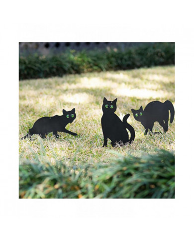 Figurine de chat Ground Insert Decor Set 3 pcs 2d chaton réaliste avec des yeux réfléchissants - MXBC