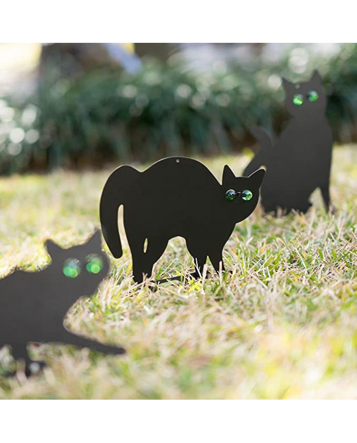 Figurine de chat Ground Insert Decor Set 3 pcs 2d chaton réaliste avec des yeux réfléchissants - MXBC