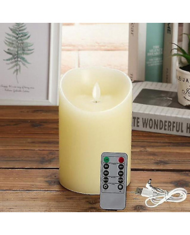 3pcs Bougies sans flamme rechargeables Lumières, Bougies LED Lumière Lisse Scintillement Bougie Lumière