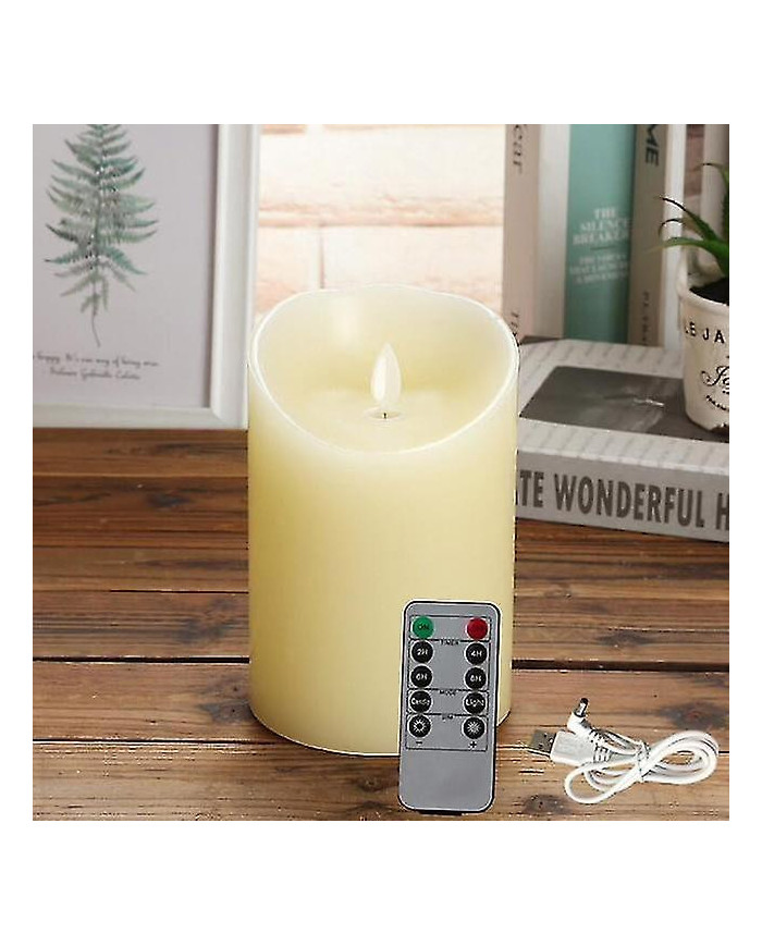 3pcs Bougies sans flamme rechargeables Lumières, Bougies LED Lumière Lisse Scintillement Bougie Lumière