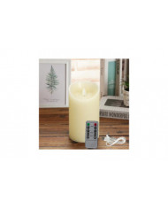 3pcs Bougies sans flamme rechargeables Lumières, Bougies LED Lumière Lisse Scintillement Bougie Lumière