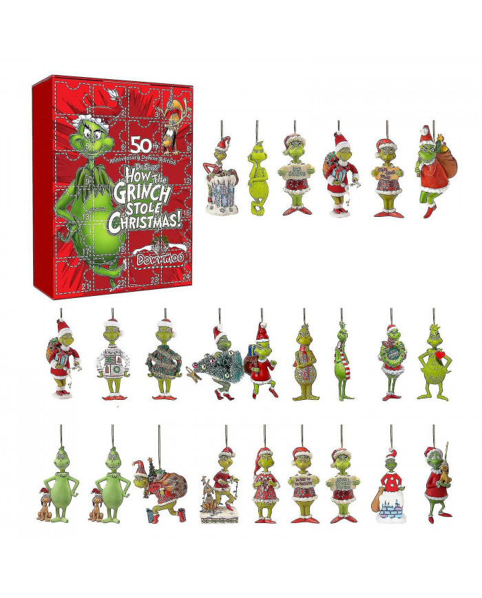 Calendrier de l’Avent 2024 Boîte aveugle de Noël de Noël de nouveau Grinch transfrontalier Monstre aux cheveux [...]