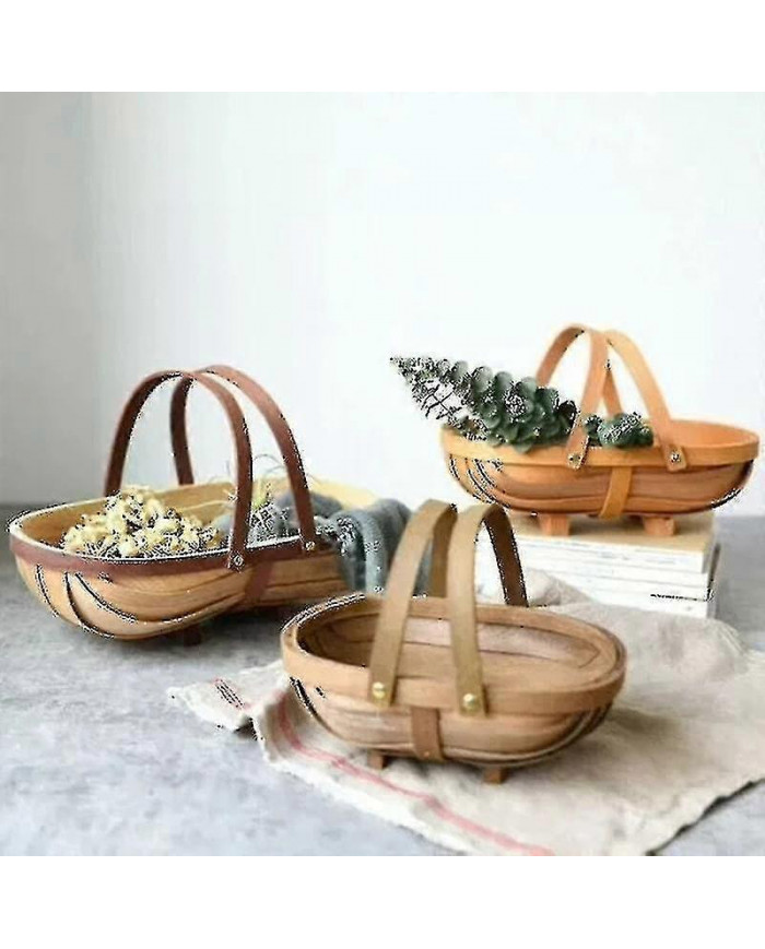 2024 Nouveau panier de fruits et légumes de jardin en bois : Sussex Trug - Décoration de jardin à la maison (m) - [...]