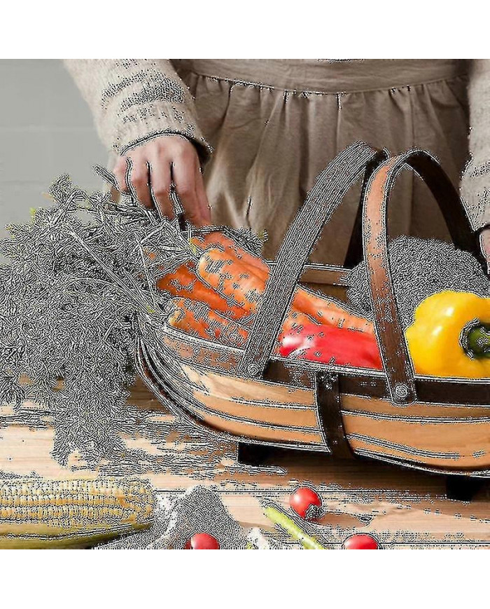 2024 Nouveau panier de fruits et légumes de jardin en bois : Sussex Trug - Décoration de jardin à la maison (m) - [...]