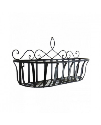 Suspendu Jardinière Rack Fil En Métal Garde-corps Pots De Fleurs Titulaire Stand Art Décoratif Mural Plantes [...]