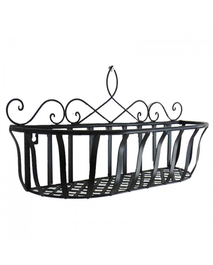 Suspendu Jardinière Rack Fil En Métal Garde-corps Pots De Fleurs Titulaire Stand Art Décoratif Mural Plantes [...]