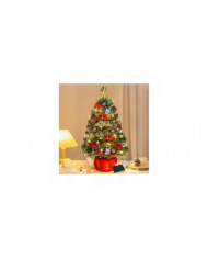 Sapin De Noël 60 Cm, Sapin De Noël Artificiel, Mini Sapin De Noël Avec Guirlande Lumineuse Et Décorations
