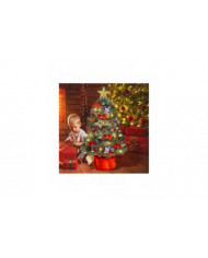 Sapin De Noël 60 Cm, Sapin De Noël Artificiel, Mini Sapin De Noël Avec Guirlande Lumineuse Et Décorations