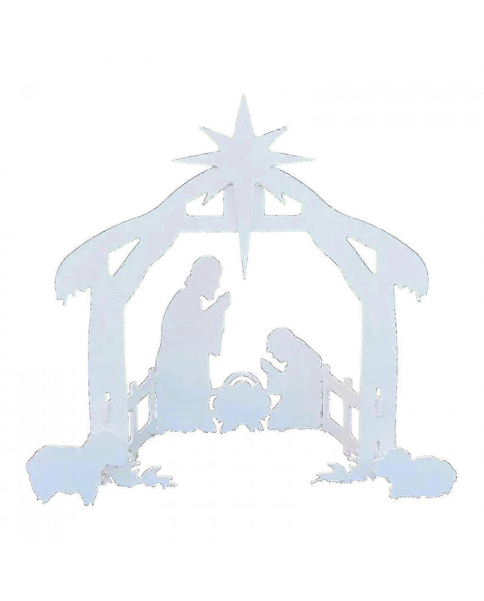 Ensemble de crèche en plein air résistant aux intempéries - scène de nativité extérieure pour les cours et les pelouses