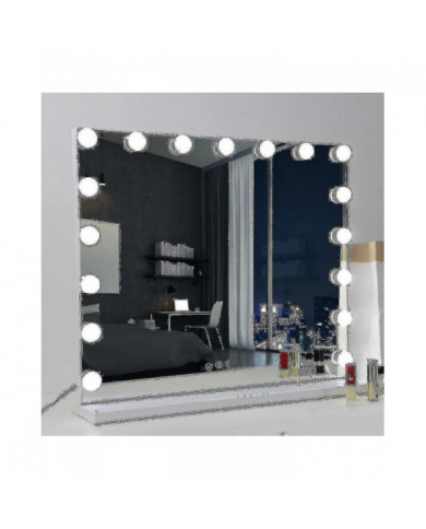 70 x 55 cmHollywood miroir de courtoisie avec 3 couleurs de lumière et 14 ampoules LED à intensité variable, grand [...]