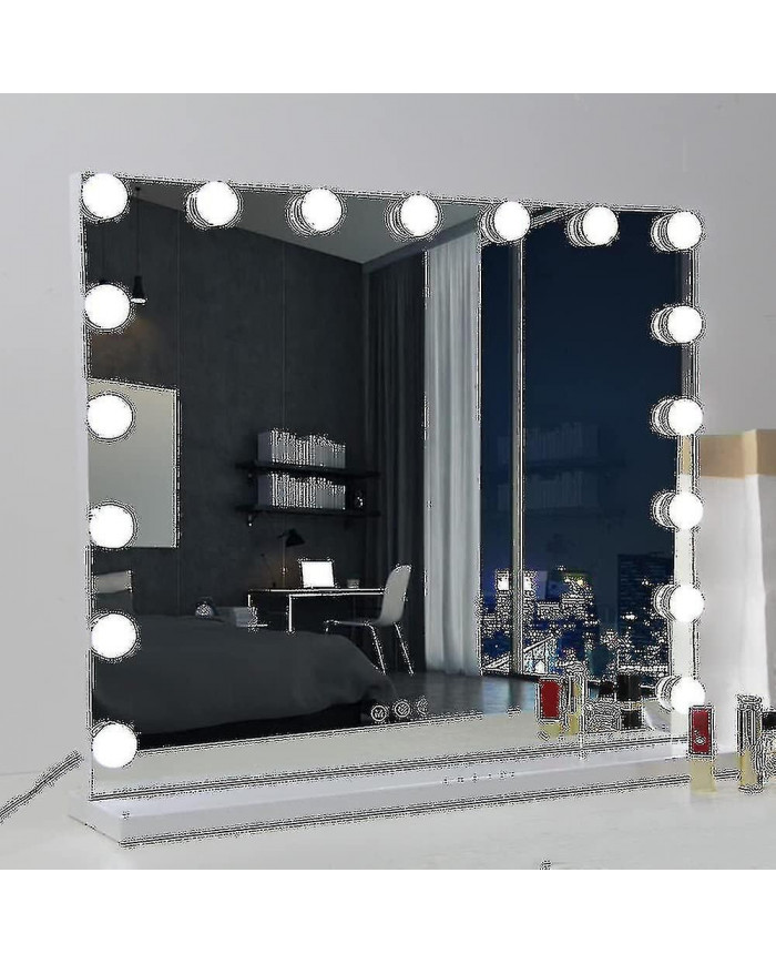 70 x 55 cmHollywood miroir de courtoisie avec 3 couleurs de lumière et 14 ampoules LED à intensité variable, grand [...]