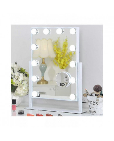 Hollywood Mirror 12 Ampoules Led Hollywood Mirror, 3 modes d’éclairage couleur (ampoules uniquement)