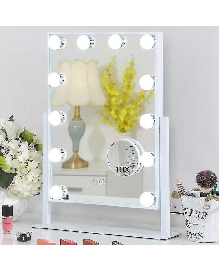 Hollywood Mirror 12 Ampoules Led Hollywood Mirror, 3 modes d’éclairage couleur (ampoules uniquement)