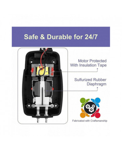 Aérateur d’étang de pompe à air d’étang de koï pour étang jusqu’à 1000 gallons Kit d’aération d’étang tout-en-un [...]