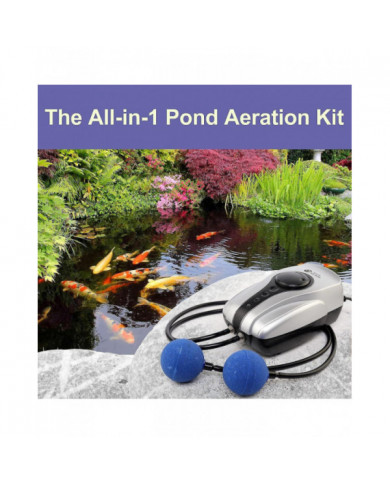 Aérateur d’étang de pompe à air d’étang de koï pour étang jusqu’à 1000 gallons Kit d’aération d’étang tout-en-un [...]