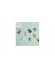 3d Ceramic Flying Birds Wall Decor Creative Birds Hanging Ornament For Home