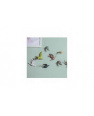 3d Ceramic Flying Birds Wall Decor Creative Birds Hanging Ornament For Home