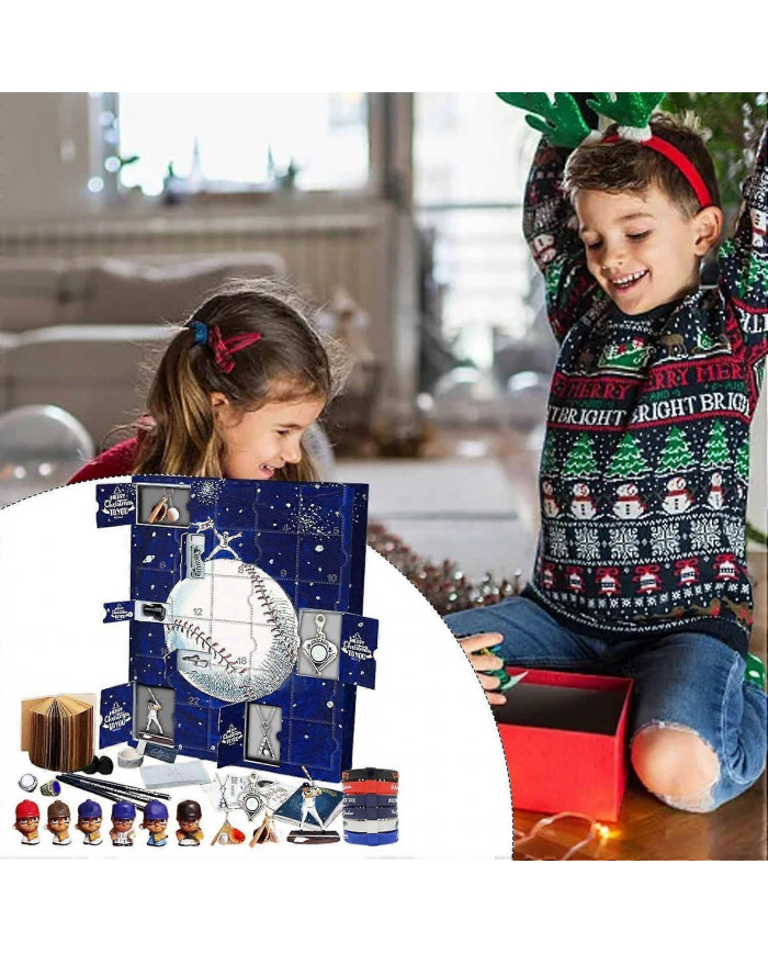 Calendrier de l’Avent 2024 Noël Baseball Countdown, Calendrier de l’Avent Baseball avec 24 petites portes, 24 [...]
