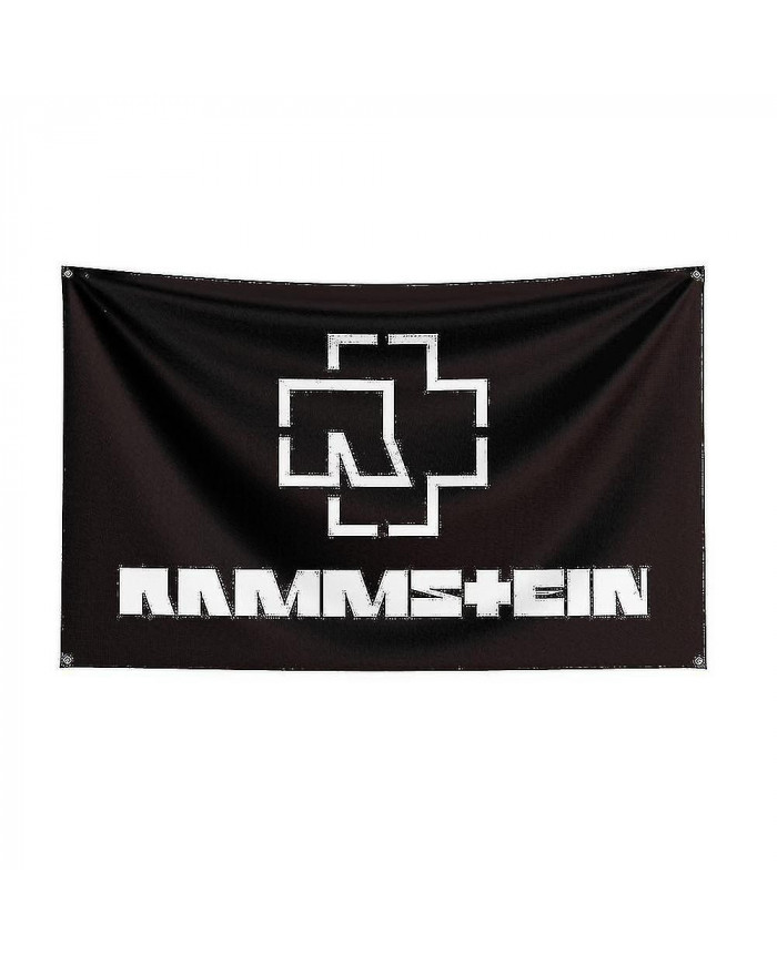 3x5ft Rammste Rock Band Flag Polyester Digital Printing Music Memorabilia Bannière pour Décor