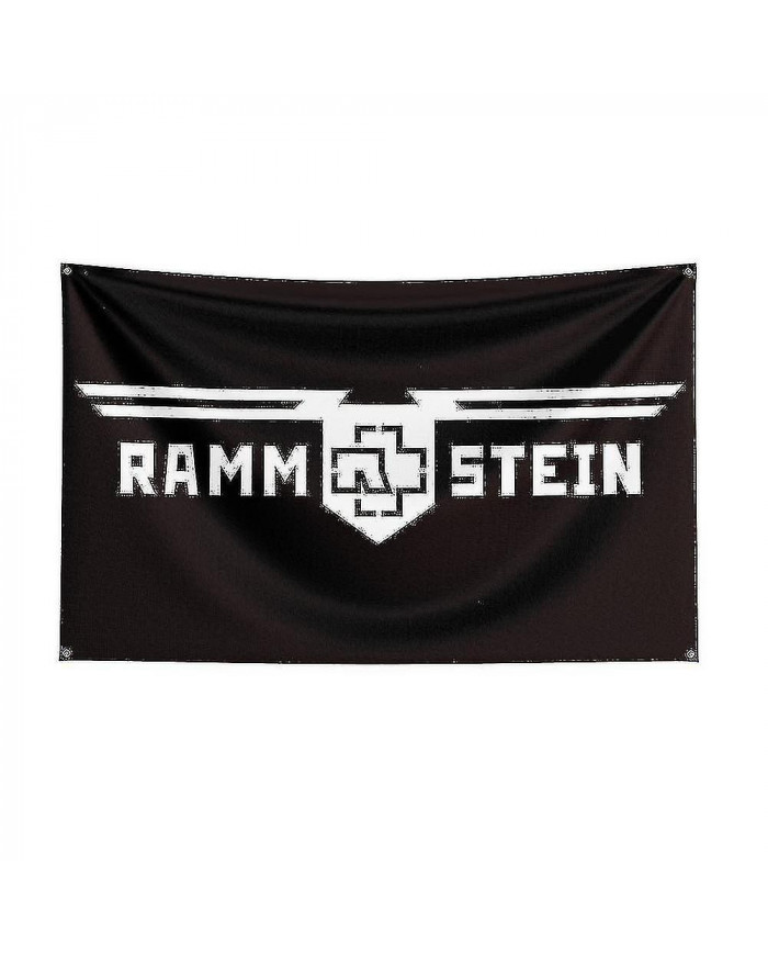 3x5ft Rammste Rock Band Flag Polyester Digital Printing Music Memorabilia Bannière pour Décor