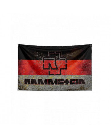 3x5ft Rammste Rock Band Flag Polyester Digital Printing Music Memorabilia Bannière pour Décor