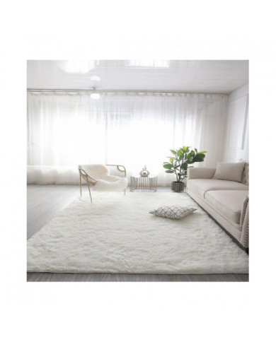 Grand tapis moelleux Salon Décoration Tapis moelleux Tapis épais Chambre Antidérapant Sol Doux Salon Tapis Tapis Solide