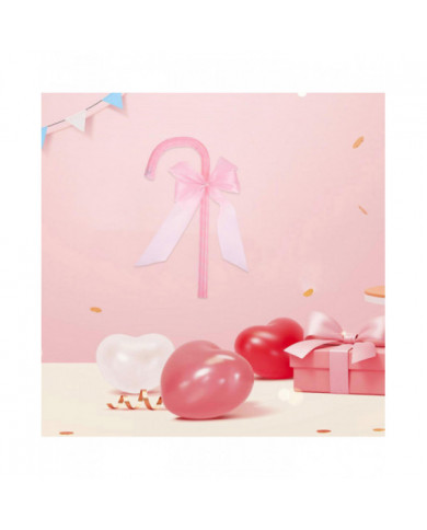 Halloween Party Cane Prop Portable Plastic Bowknot Stick Stage Performance Decorative Staff Prop