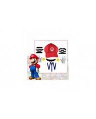 Super Mario Bros Cosplay accessoires dôme coton casquettes gants moustache avec bretelle Halloween Party Cosplay prop