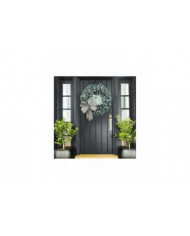 Couronne artificielle 16 pouces Pastoral Dead Branch Rattan Circle Intérieur Extérieur Fenêtre Cheminée Décoration