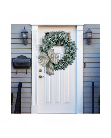 Couronne artificielle 16 pouces Pastoral Dead Branch Rattan Circle Intérieur Extérieur Fenêtre Cheminée Décoration