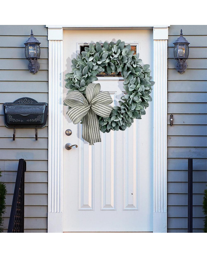 Couronne artificielle 16 pouces Pastoral Dead Branch Rattan Circle Intérieur Extérieur Fenêtre Cheminée Décoration
