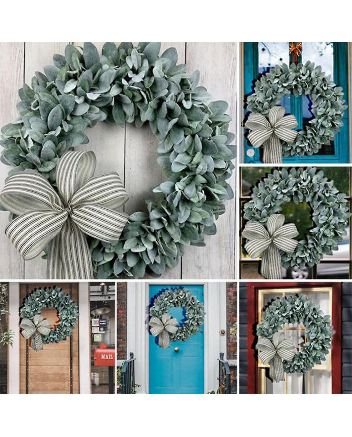 Couronne artificielle 16 pouces Pastoral Dead Branch Rattan Circle Intérieur Extérieur Fenêtre Cheminée Décoration