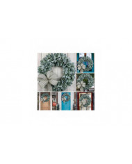 Couronne artificielle 16 pouces Pastoral Dead Branch Rattan Circle Intérieur Extérieur Fenêtre Cheminée Décoration