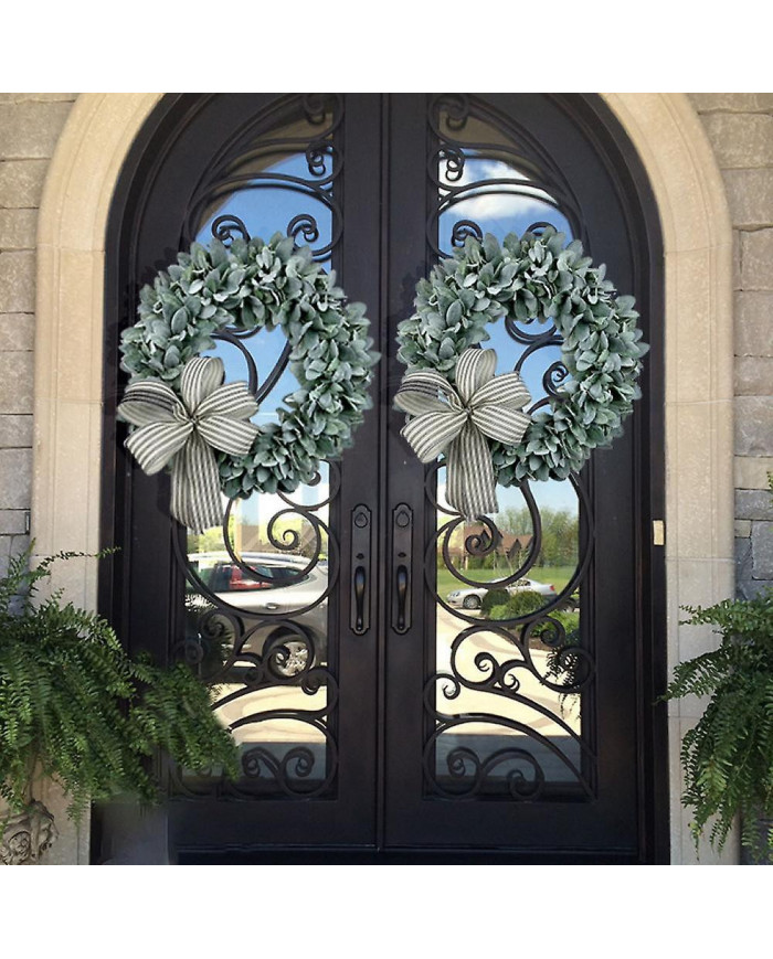 Couronne artificielle 16 pouces Pastoral Dead Branch Rattan Circle Intérieur Extérieur Fenêtre Cheminée Décoration