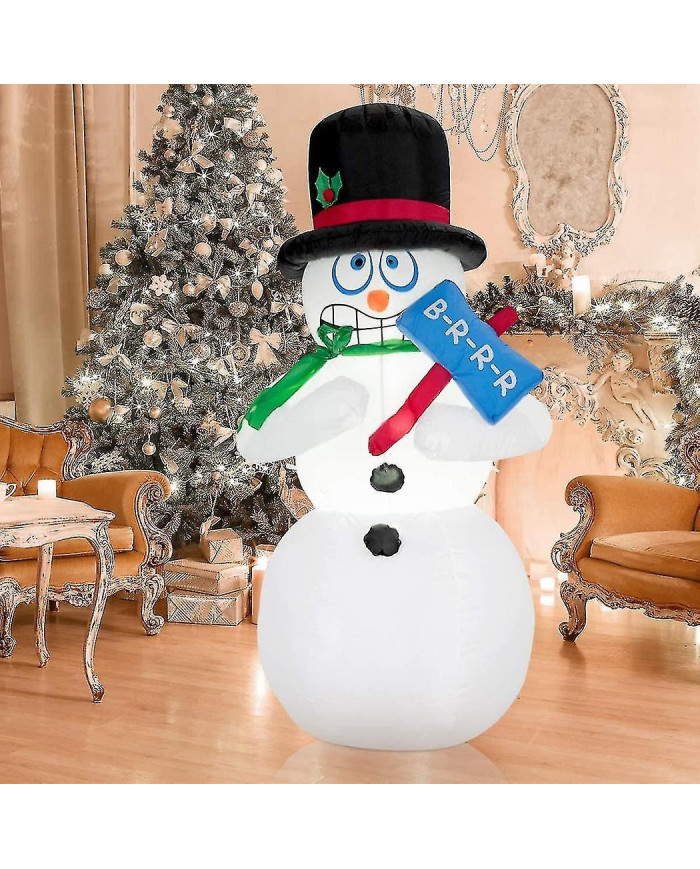 180cm Inflatable Snowman, Christmas Figure Trembling, Christmas Decoration Figure With Led Light