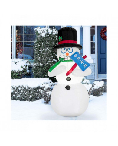 180cm Inflatable Snowman, Christmas Figure Trembling, Christmas Decoration Figure With Led Light