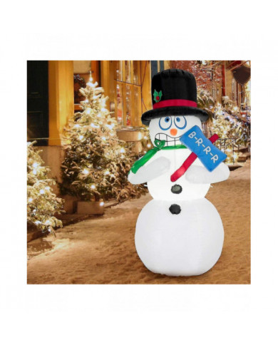 180cm Inflatable Snowman, Christmas Figure Trembling, Christmas Decoration Figure With Led Light